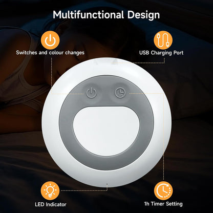 Baby Night Light, Nursery Night Lamp with 8 RGB Colors Changing, 1h Timer, Rechargeable & Touch