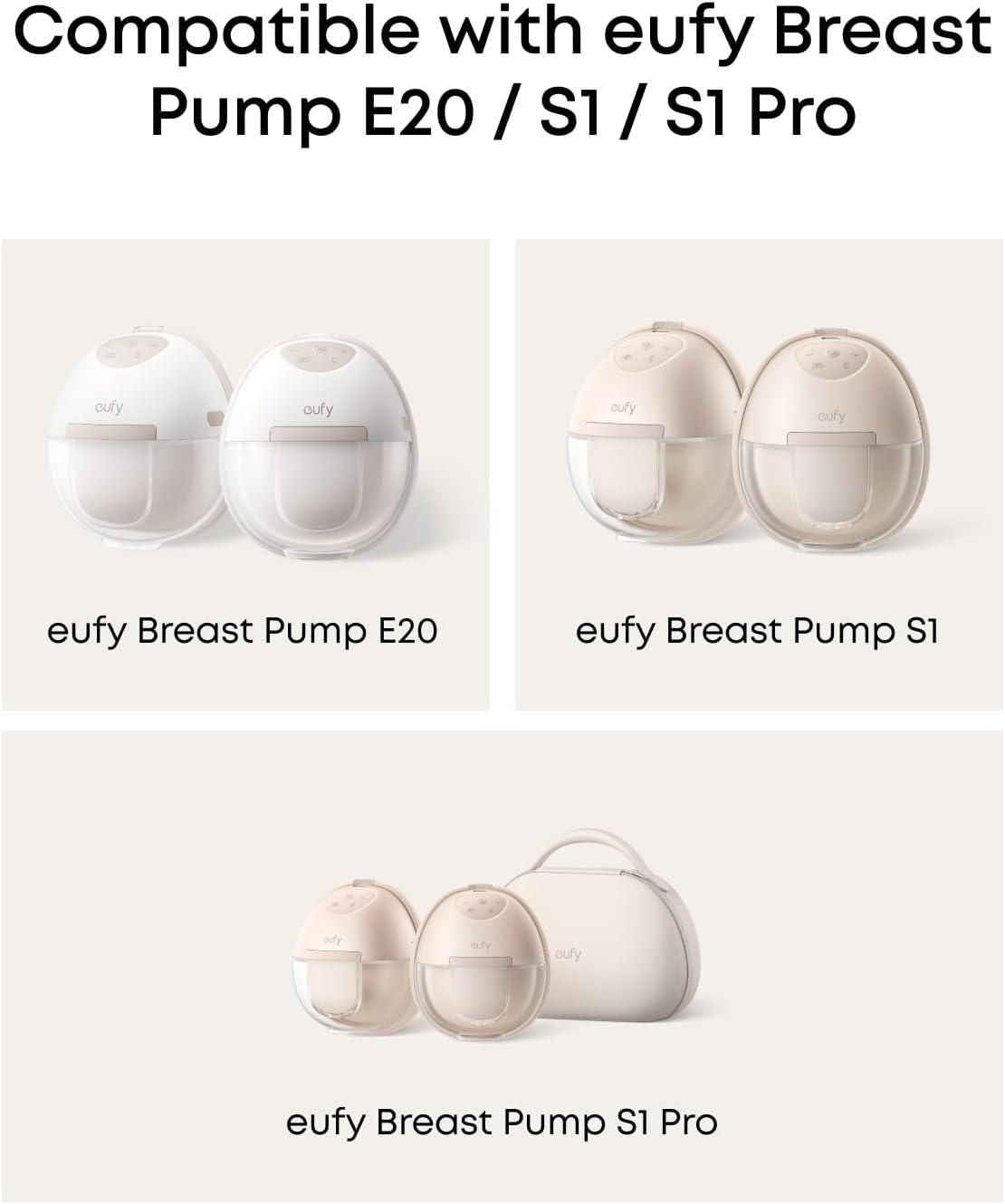 eufy Original 27mm Flange (2-Pack), Replacement Accessories for Wearable Breast Pump E20/S1/S1 Pro