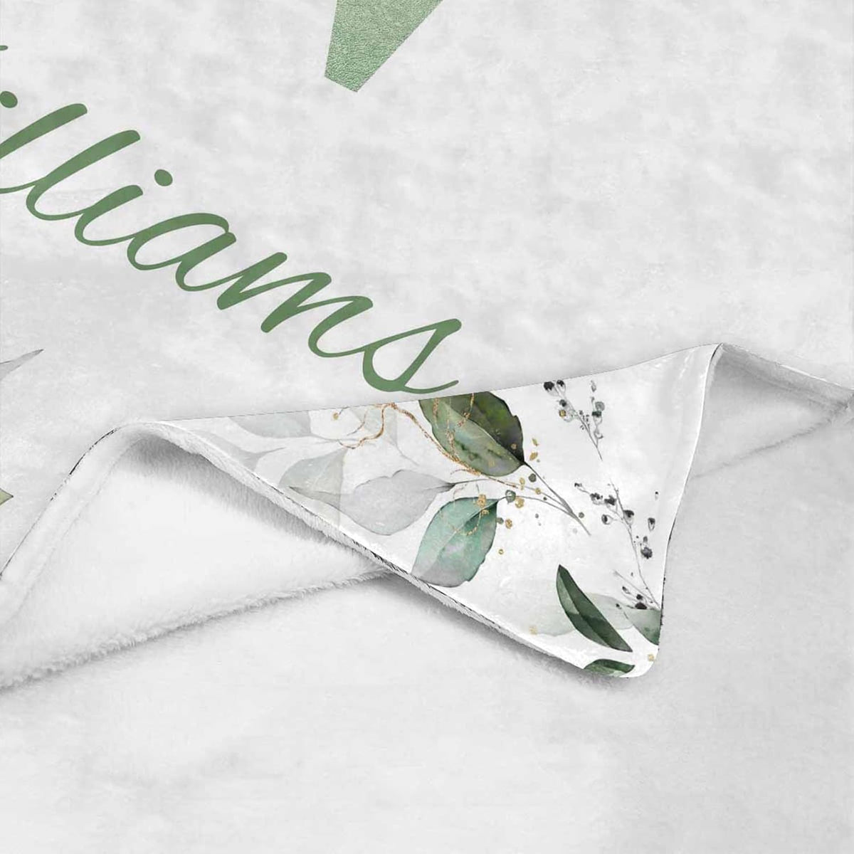 Personalized Baby Blanket with Name, Custom Floral Name Blanket Toddler Girls Soft Flannne