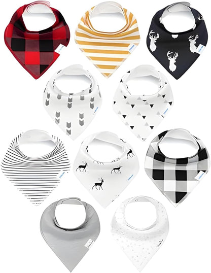 Organic Cotton Baby Bibs – Soft Teething & Drool Bib for Newborns & Toddlers – Hypoallergenic