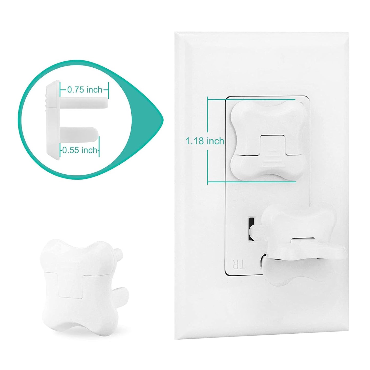 Outlet Covers Babepai 38-Pack White Baby Proof Electrical Protector Safety Improved Baby Safety