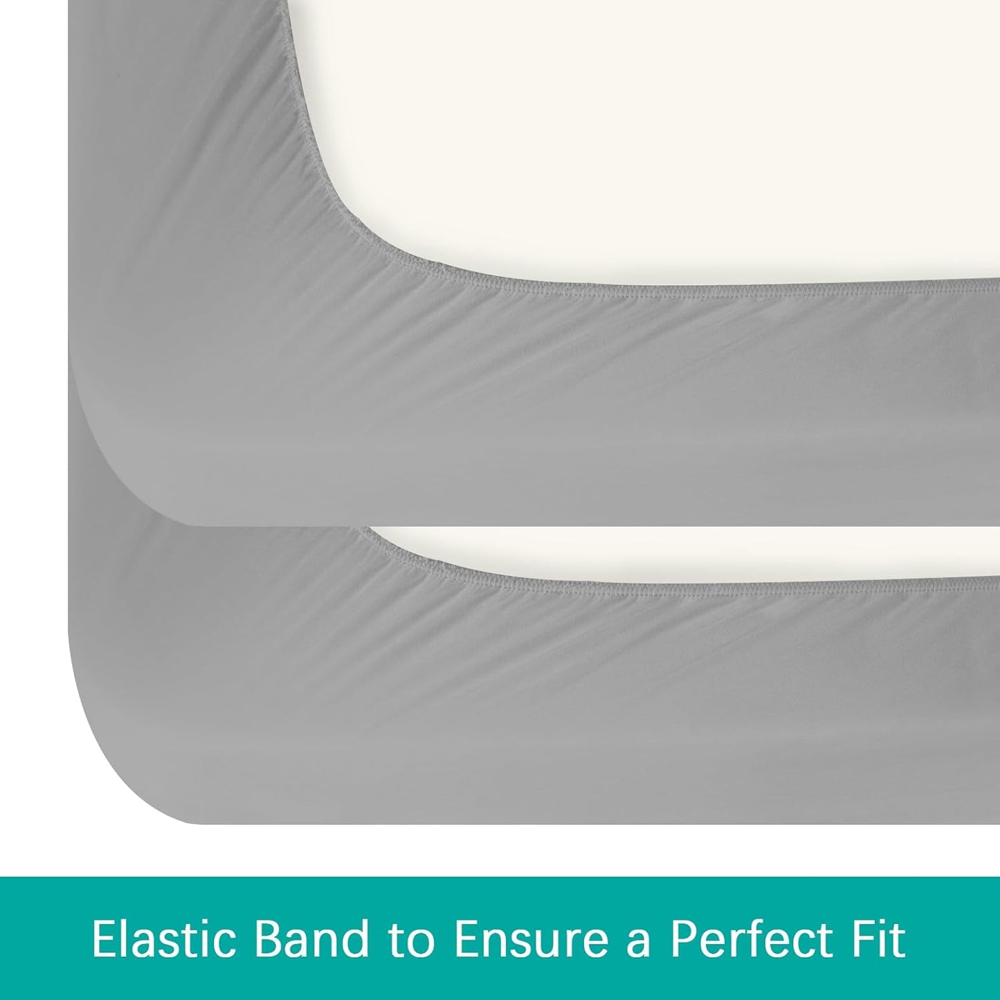 Crib Sheets Waterproof 2 Pack, Crib Mattress Protector, Toddler Fitted Crib Sheet Neutral, Ultra