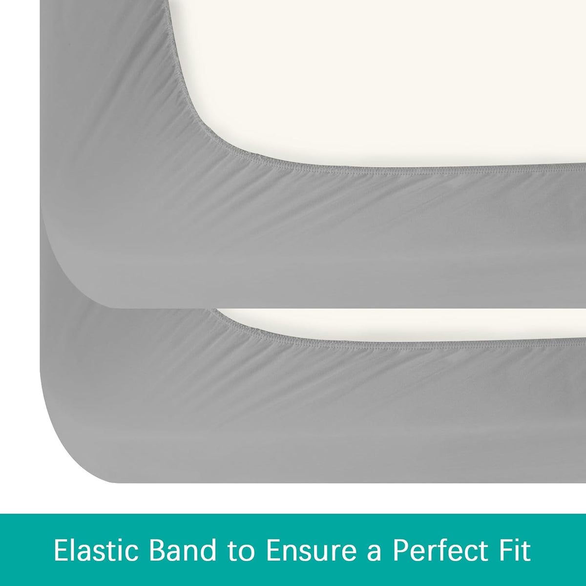 Biloban Mini Crib Sheets Fitted Waterproof 38'' x 24'', 2 Pack Mattress Protector Cover Fits for