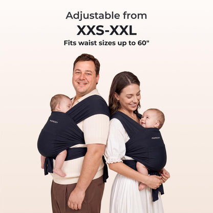 Momcozy Baby Wrap Carrier, Easy-On 2-Piece Design, Newborn to 33 lb