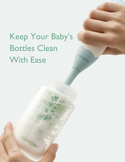 Momcozy Bottle Brush Kit, Innovative Push-Press Design for Better Cleaning - Baby Bottle Cleaner