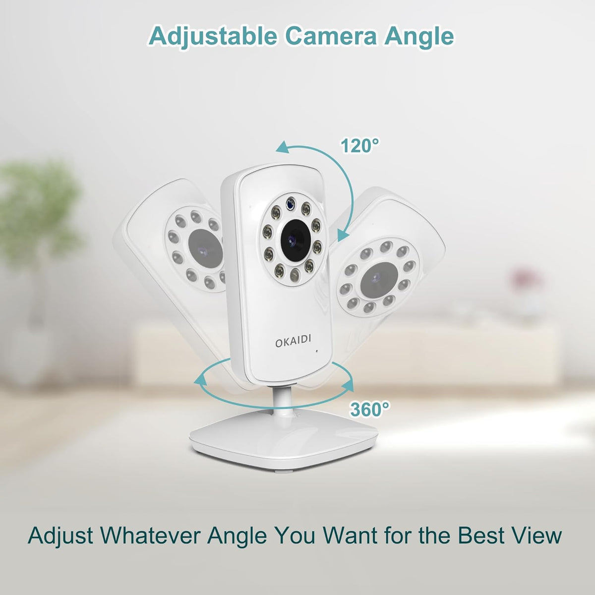 Video Baby Monitor with Camera and Audio, 2.4'' Portable Travel Baby Monitor No WiFi, Infrared