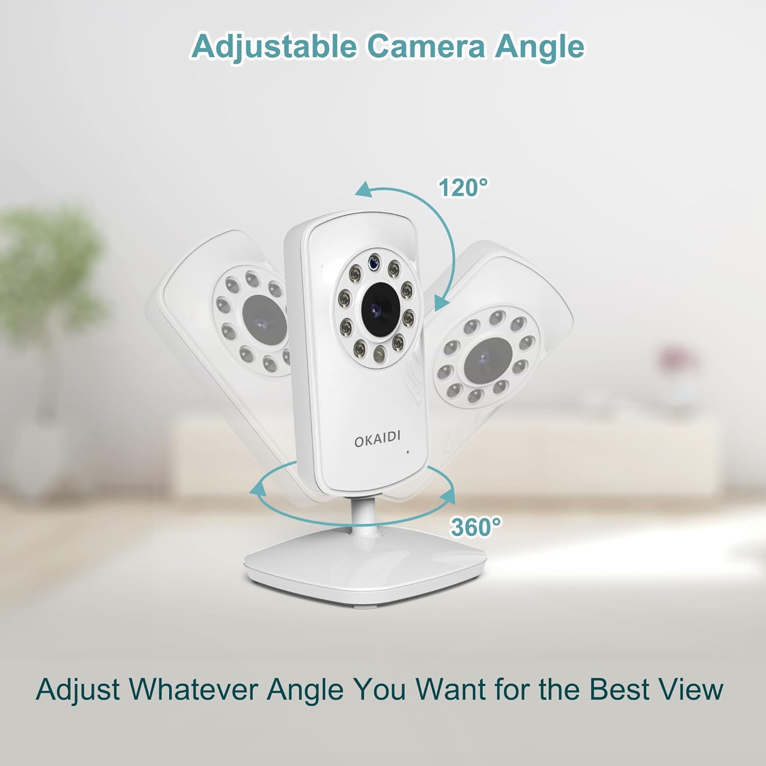 Video Baby Monitor with Camera and Audio, 2.4'' Portable Travel Baby Monitor No WiFi, Infrared