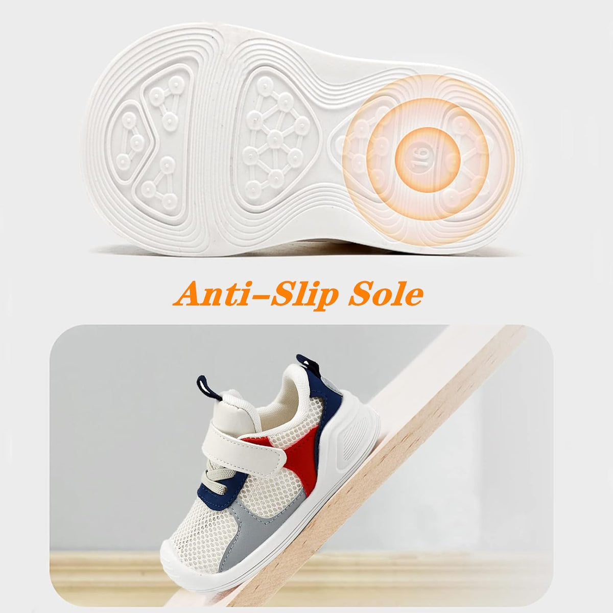 Baby Boy Girl Shoes Infant Non Slip Sneakers Breathable Lightweight Toddler First Walking Shoes 6