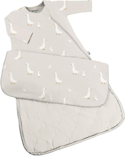 GUNAMUNA Unisex Long-Sleeve Sleep Sack, Wearable Sleep Bag for Babies and Toddlers, Soft Rayon, 1.0