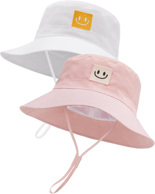FURTALK Baby Sun Hat Smile Face Toddler Boys Girls Bucket Hat 0-5 Years Kids UPF 50+ Sun Protection