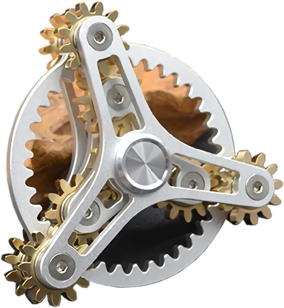 Pure Brass Fidget Spinner Gears Linkage Fidget Toy Metal DIY Hand Spinner Spins Long Time EDC Focus