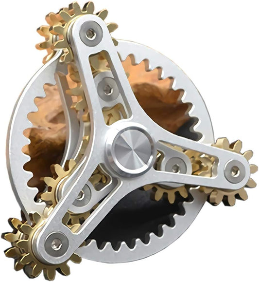 Pure Brass Fidget Spinner Gears Linkage Fidget Toy Metal DIY Hand Spinner Spins Long Time EDC Focus