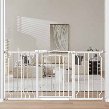 Extra Wide Baby Gate for Doorways 53.1"-62.6", Pressure Mounted Dog Gates With Door, Child Safety