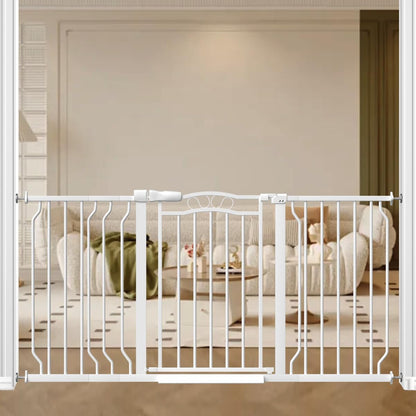 53.1-62.2" Extra Wide Baby Gate for Doorways No Drill, 30" Tall Auto Close Press Mounted Baby Safe