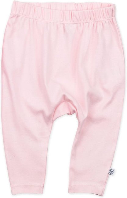 HonestBaby Multipack Harem Pants Roomy Fit Pull on Bottoms 100% Organic Cotton for Infant Baby