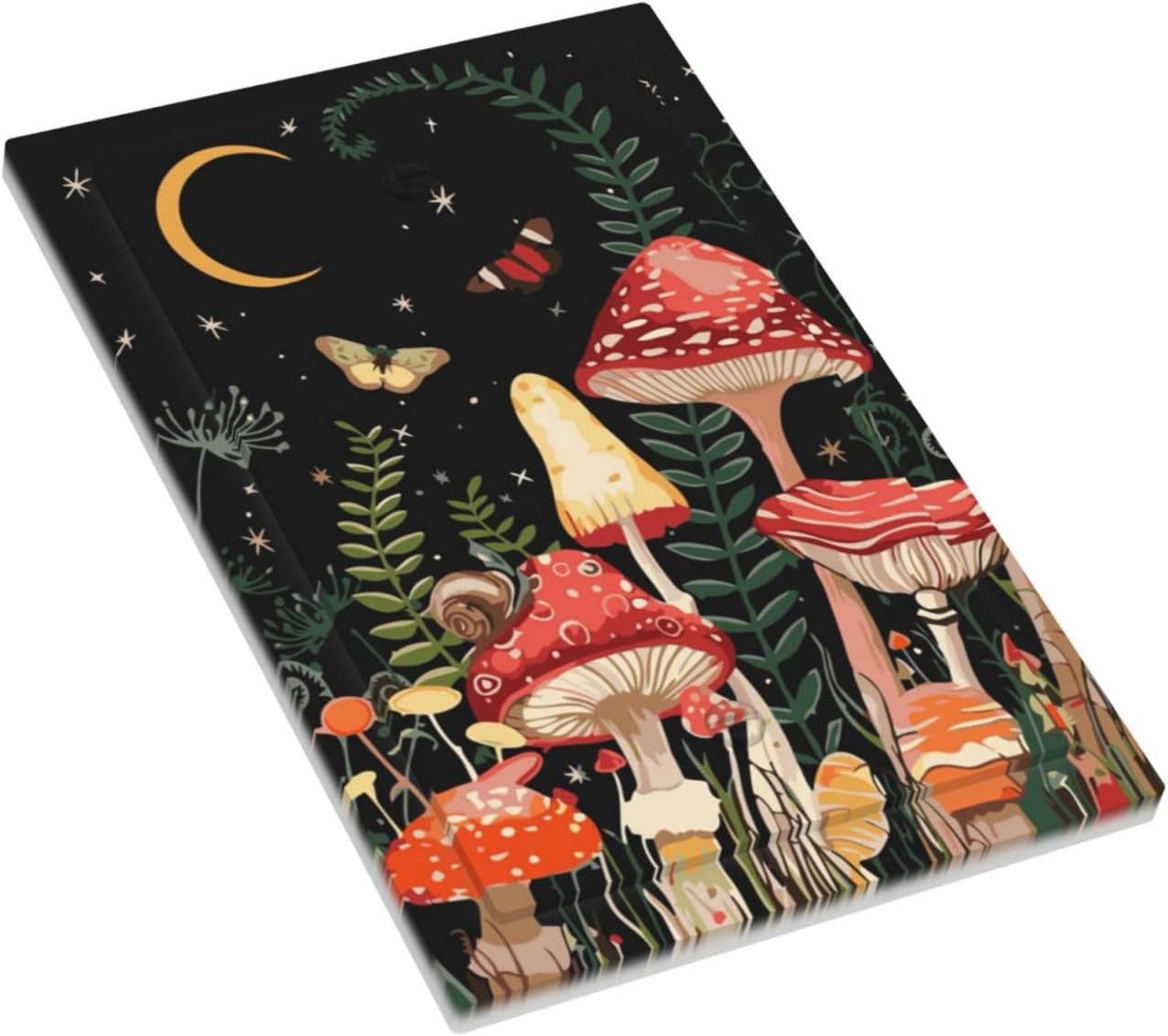 Moon Star Red Mushroom Forest Butterfly Green Plant Light Switch Cover Plate 1 Gang No Device Blank