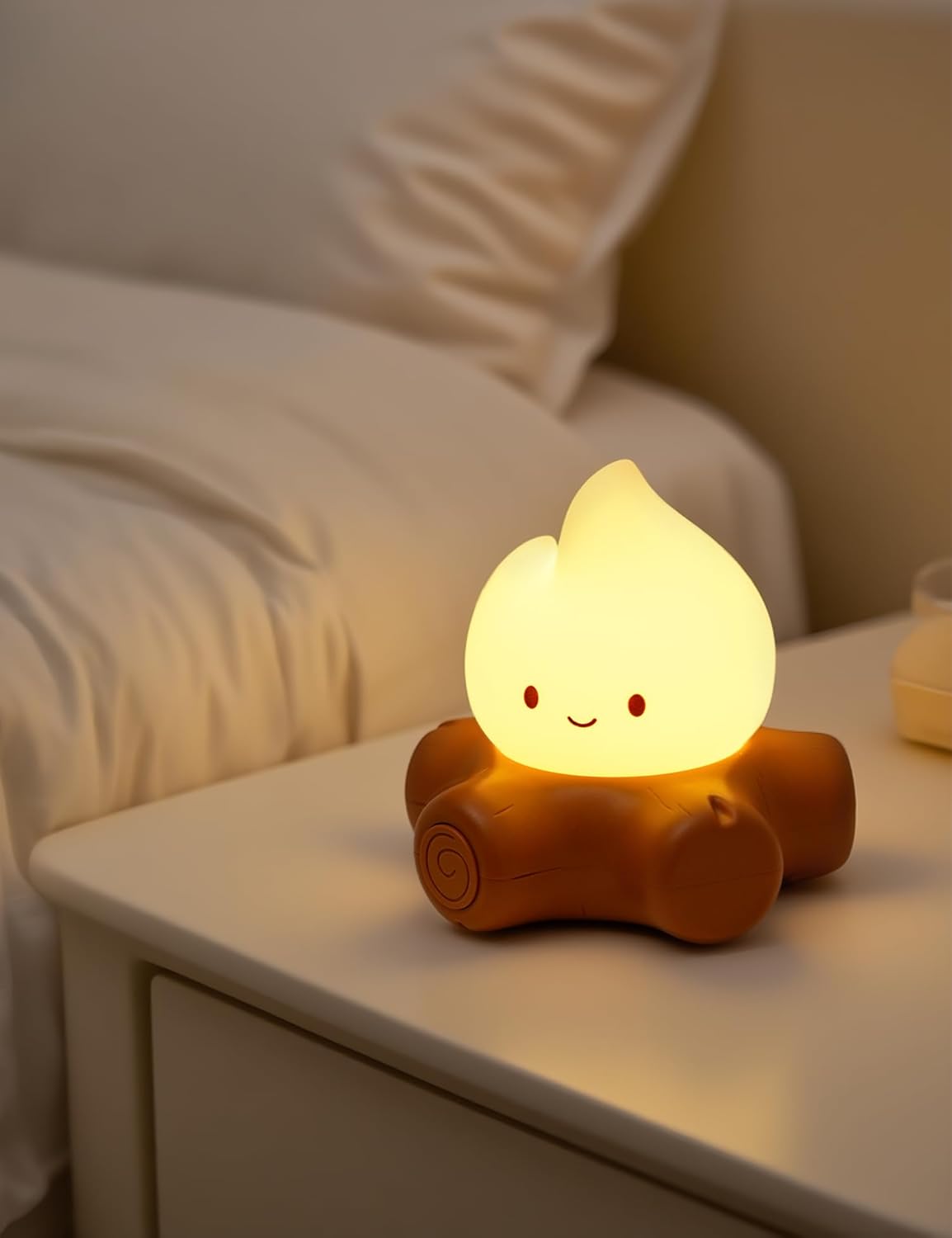 Fake Campfire Lamp, Ambient Lighting, Desk Accessories, Portable Rechargeable Night Light
