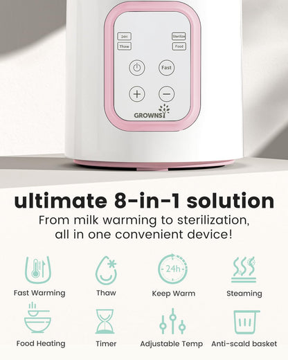 GROWNSY Bottle Warmer, Fast Baby Bottle Warmer for All Bottles, Milk Warmer for Breastmilk or