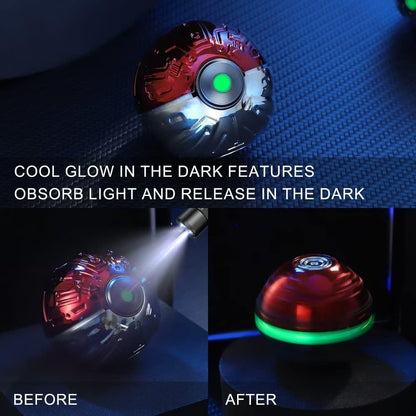 Cool Stress Ball Desk Toy Fidgets Spinner Toy Metal for Kids Adults, Luminous Finger Hand Spinner