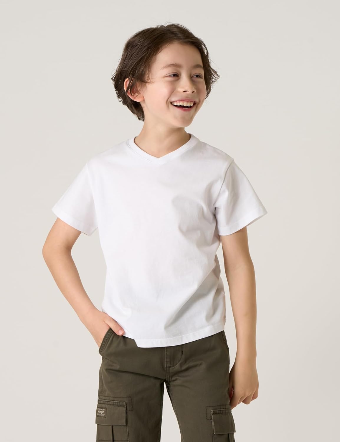 LAPASA Kids T-Shirts Short Sleeve (4 Pack) 100% Cotton Plain Top Tees Boy & Girl Unisex Toddler