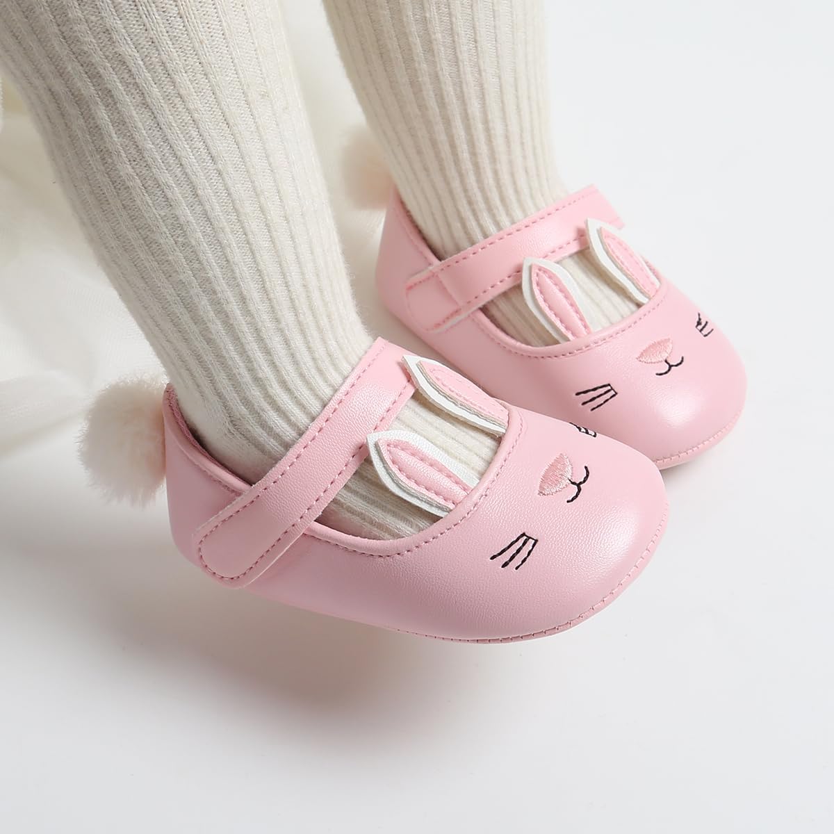 Baby Shoes Mary Jane Flats Non Slip Soft Sole Infant Toddler Sneakers First Walkers Party Christmas