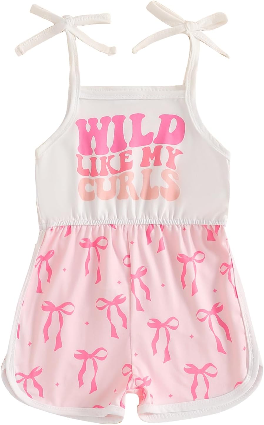 WZTYYDS Toddler Baby Girl Summer Clothes Floral Romper Tie-Up Strap Halter Jumpsuit Infant Summer