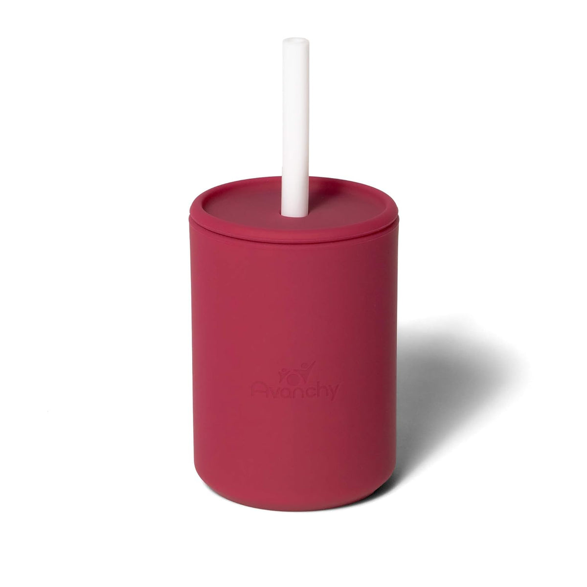 Avanchy Silicone Training Sippy Cup with Straw Lid – Tiny Cup for Babies 6+ Months to Toddlers 1