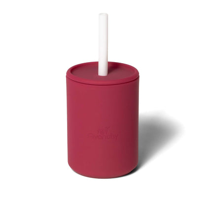 Avanchy Silicone Training Sippy Cup with Straw Lid – Tiny Cup for Babies 6+ Months to Toddlers 1
