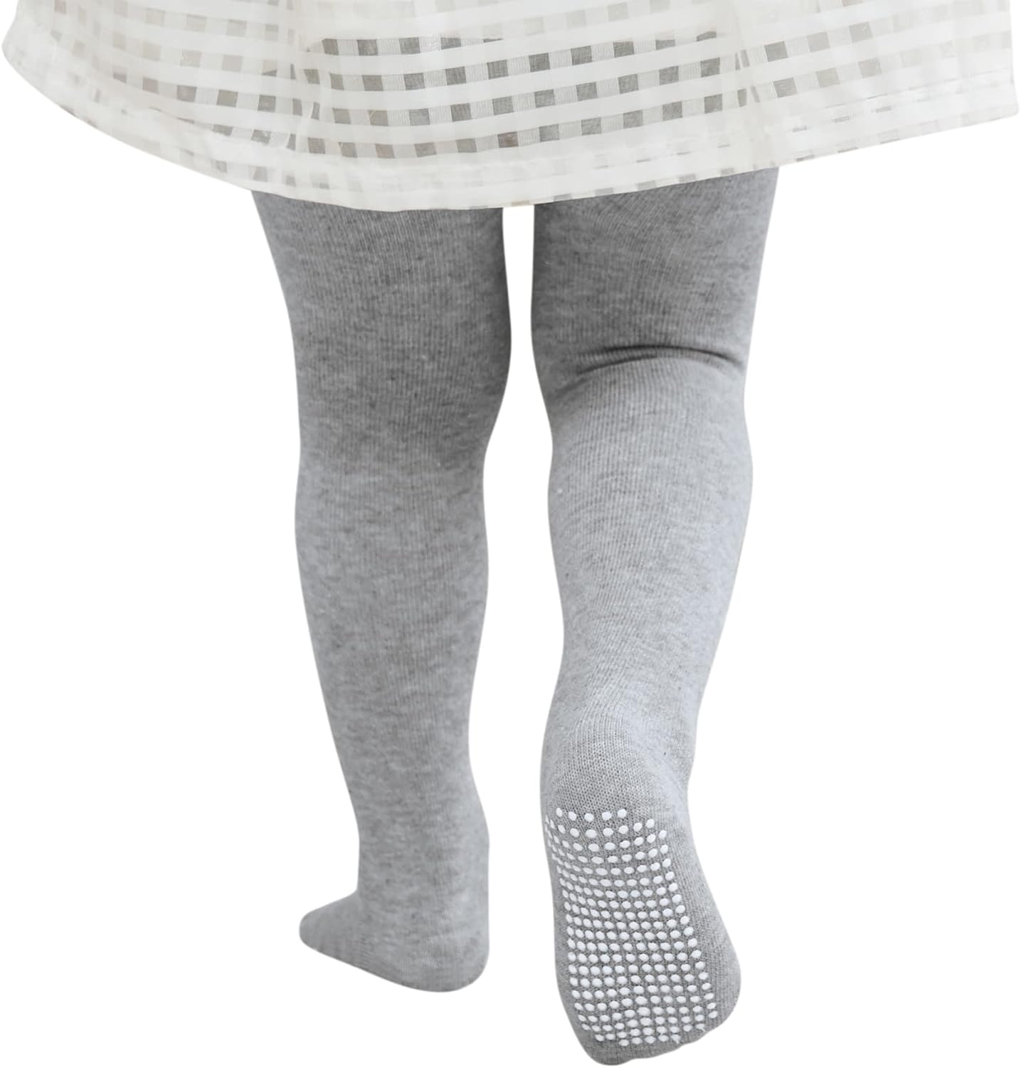 Zando Baby Girls Tights Cozy Cotton Infant Non Slip Grip Leggings Toddler Solid Knit Pantyhose Warm