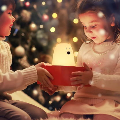 ZKLiLi Night Light for Kids, Cute Night Lamp Battery Powered Night Light for Kids Silicone Soft LED