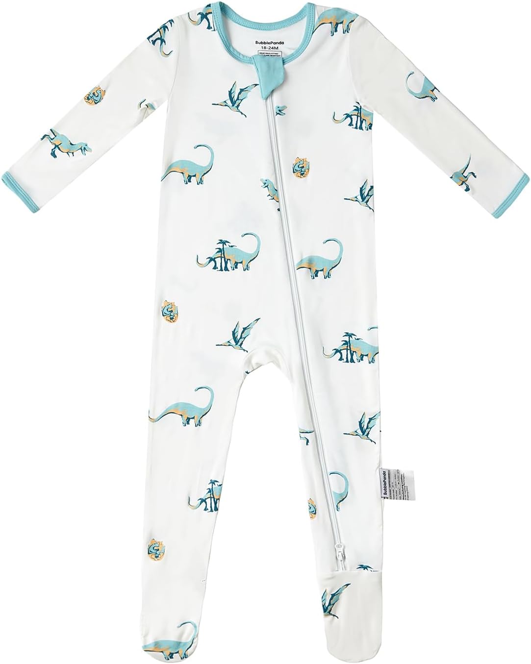 BubblePanda Rayon Made From Bamboo Baby Pajamas Baby Clothes for Boys Girls Unisex Zip-Front