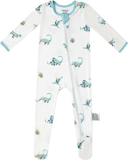 BubblePanda Rayon Made From Bamboo Baby Pajamas Baby Clothes for Boys Girls Unisex Zip-Front