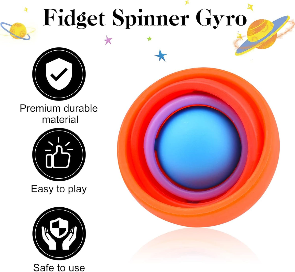 Fidget Toy for Adults, Fidget Gyro Toys, Gift Ideas Fidgets Gifts for Boys Girls Teens Kids, ADHD