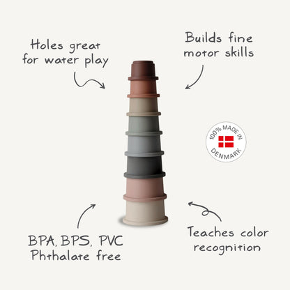 mushie Stacking Cups Toy | Made in Denmark (Original)