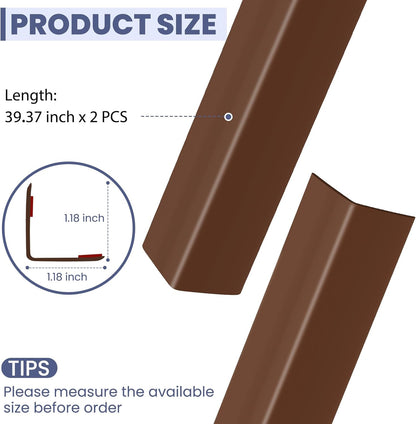 2PCS Wall Corner Protectors Guards - Self Adhesive Corner Protector & Corner Guards for Walls Edge