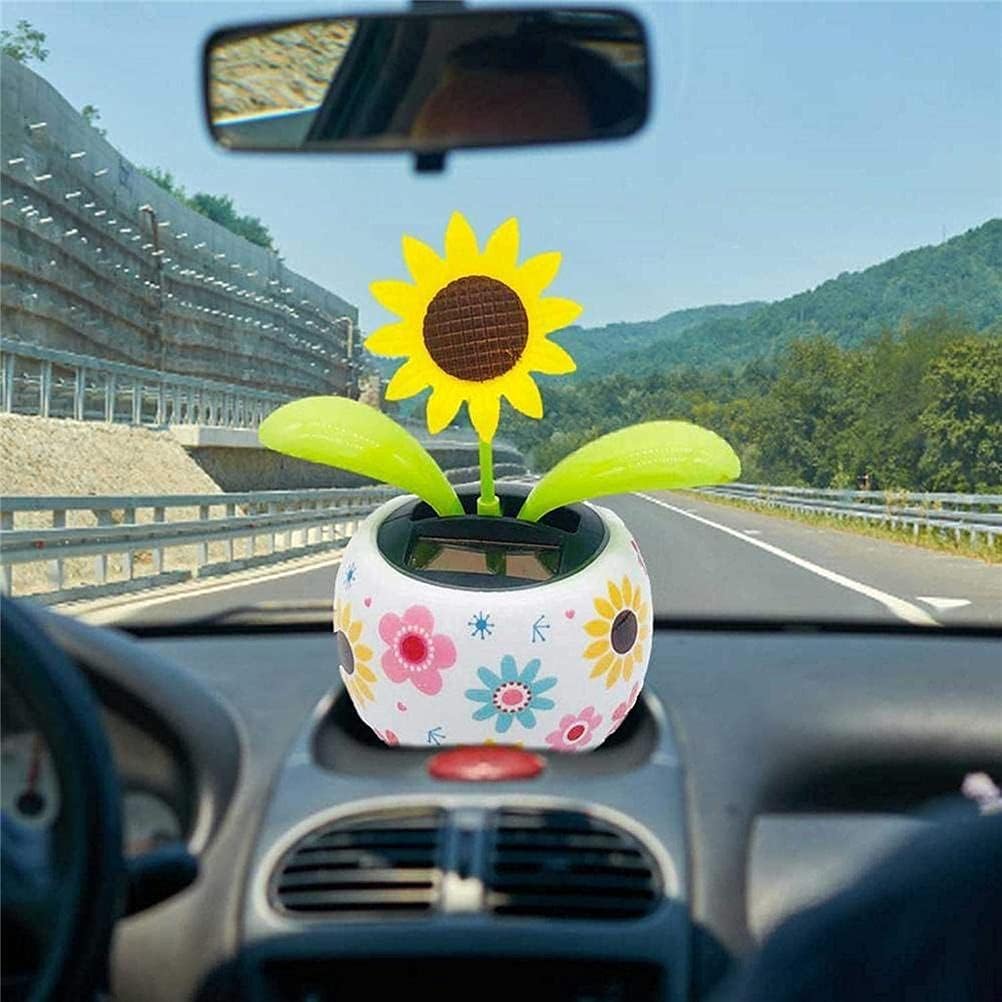 1Pc Sunflower Solar Dancing Decor for Car, Solar Decors,Solar Powered Swinging Animated Dancer