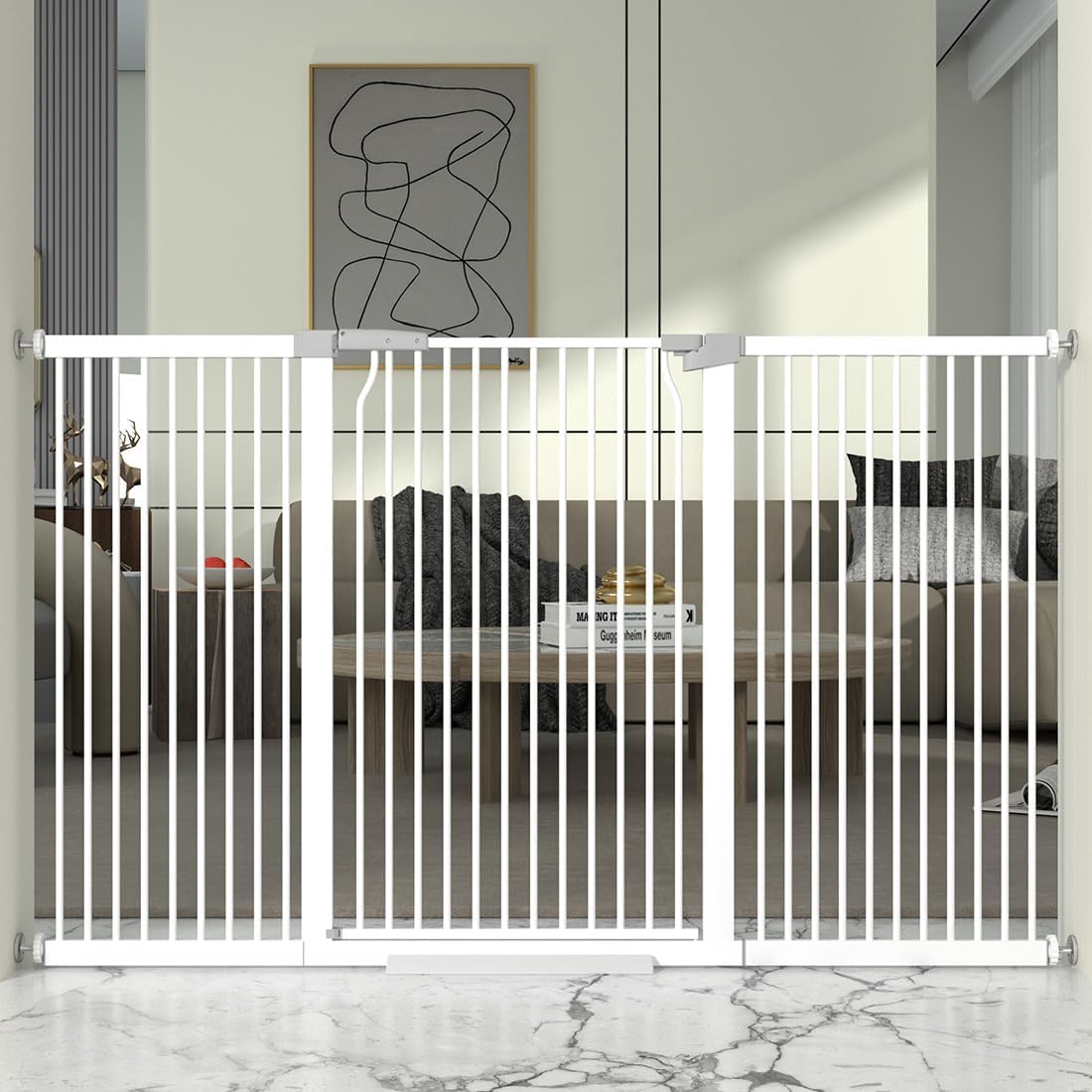 41" Extra Tall and Wide Baby Gate, 65.8-68.5'' Wide Pet Cat Gate for Doorway, Extra Wide Pressure