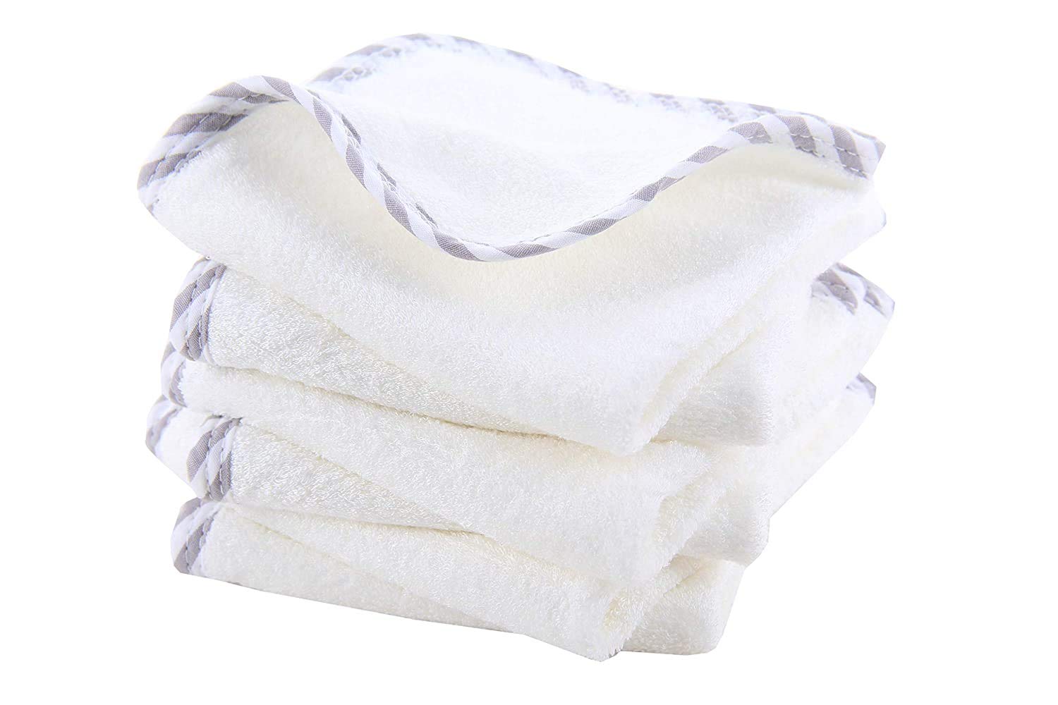 HIPHOP PANDA Baby Washcloths, Rayon Made from Bamboo - 2 Layer Ultra Soft Absorbent Newborn Bath