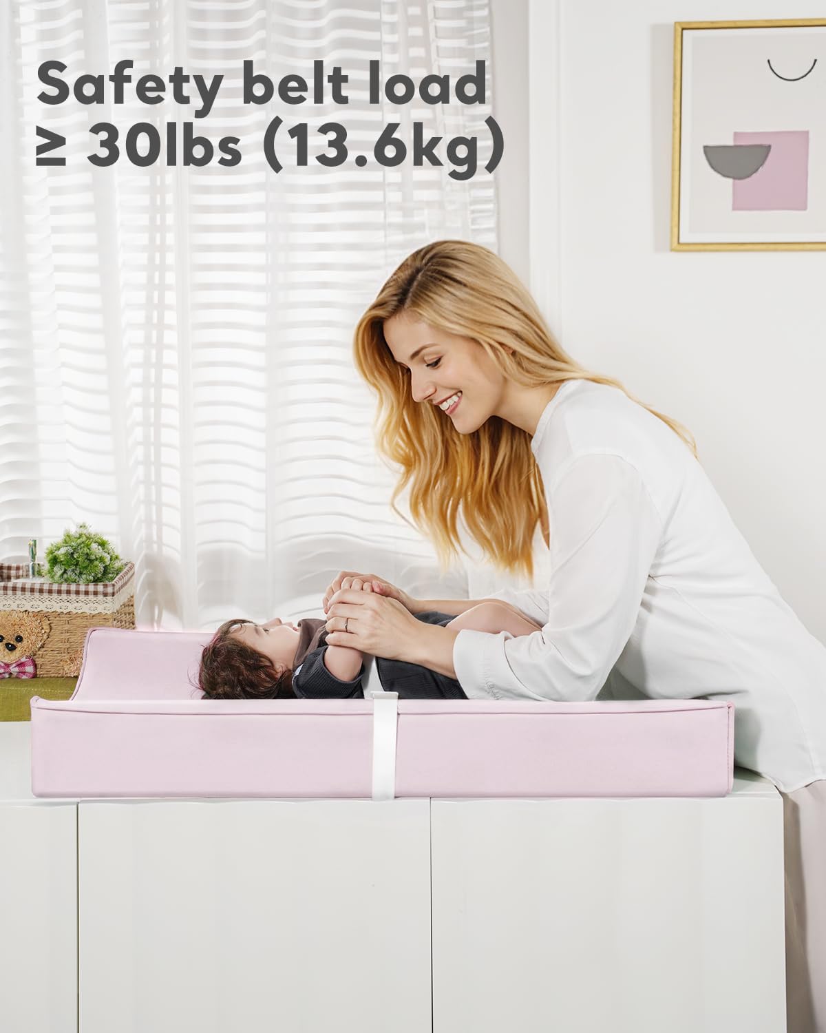 Vegan Leather Waterproof Baby Changing Pad - Wipeable, Extra Thick & Portable & Non-Slip Diaper Mat