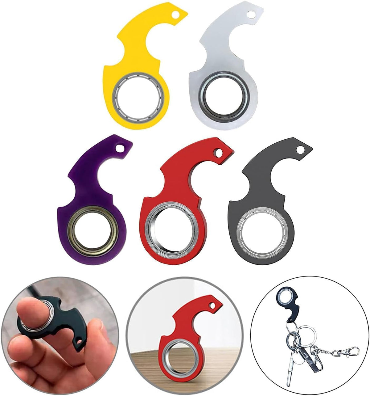 Key Flipping Keychain Spinner Spinning Key Ring Spinner for Car Key Pocket Spinning Stress Reliever
