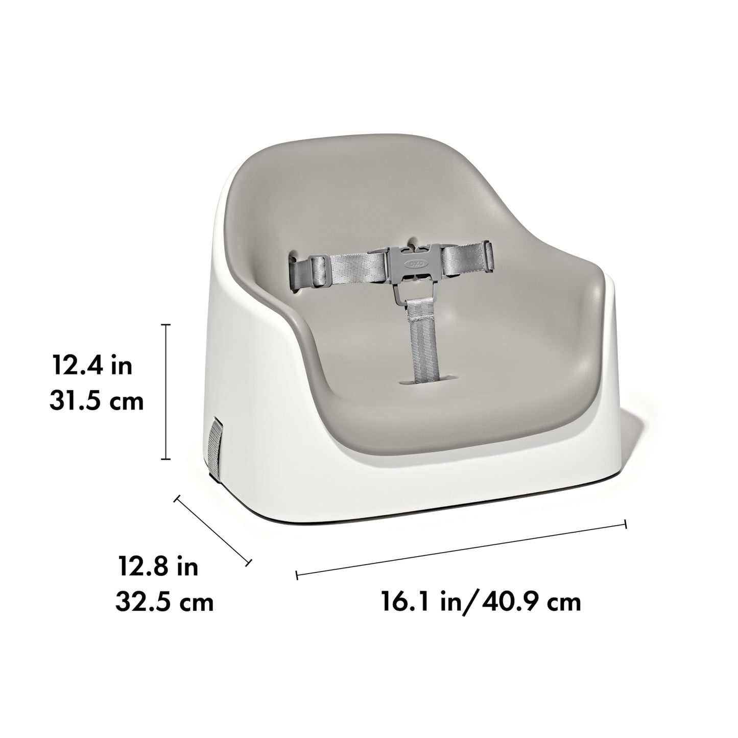 Portable Booster Seat with Straps, Attaches to Dining Table Chair, Removable Washable Cushion