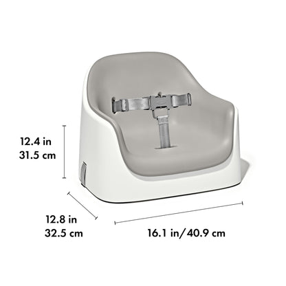 Portable Booster Seat with Straps, Attaches to Dining Table Chair, Removable Washable Cushion