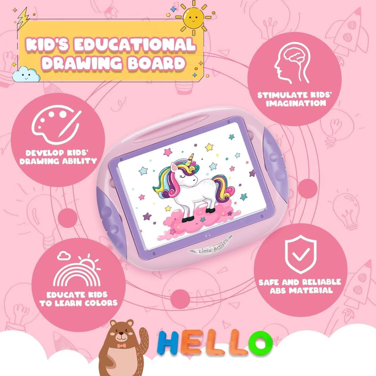 Cokzer Gift for 1-2 Year Old Girls, Toddler Girl Toys with Magnetic Letters and Numbers, Learning
