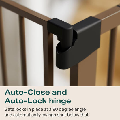 Cumbor 29.7-46" Baby Gate for Stairs, Mom's Choice Awards Winner-Auto Close Dog Gate for the House