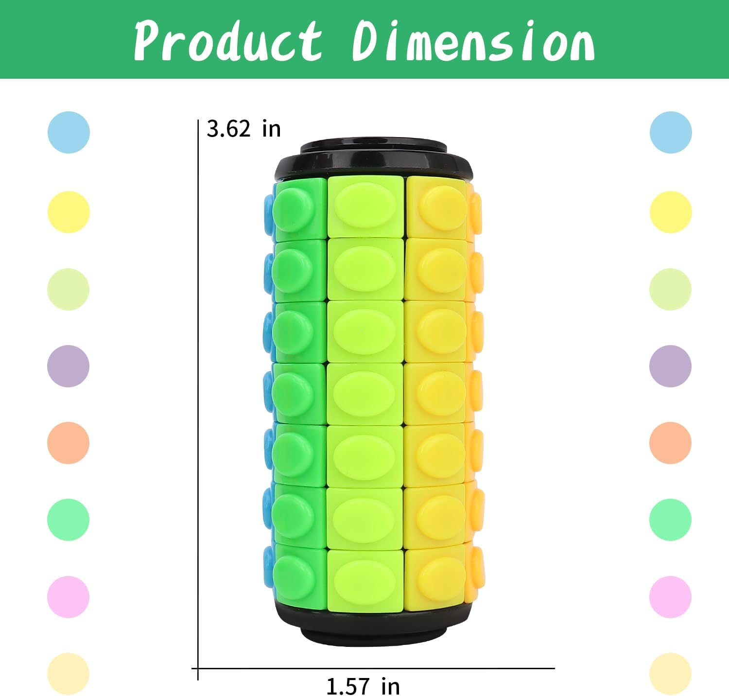Rotate and Slide Puzzle, Finger Spinner Puzzle, Fidget Toys, Decompression Toy, 8 Colors,7 Layers