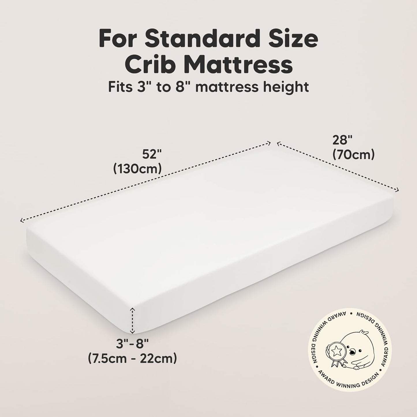 KeaBabies 2-Pack Organic Crib Sheets for Boys, Girls - 52x28 Fitted Crib Mattress Sheet Neutral