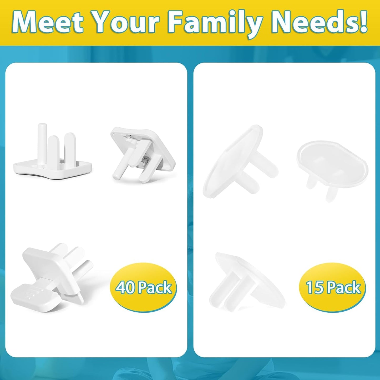 Babepai Outlet Covers Baby Proofing 55-Pack White, Child Proof Electrical Protector Safety Baby