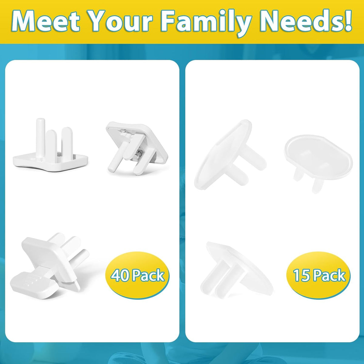Babepai Outlet Covers Baby Proofing 55-Pack White, Child Proof Electrical Protector Safety Baby