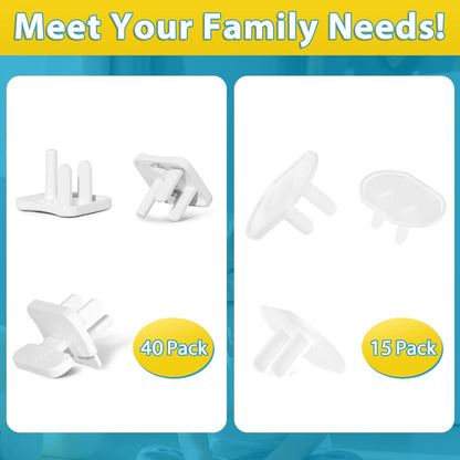 Babepai Outlet Covers Baby Proofing 55-Pack White, Child Proof Electrical Protector Safety Baby