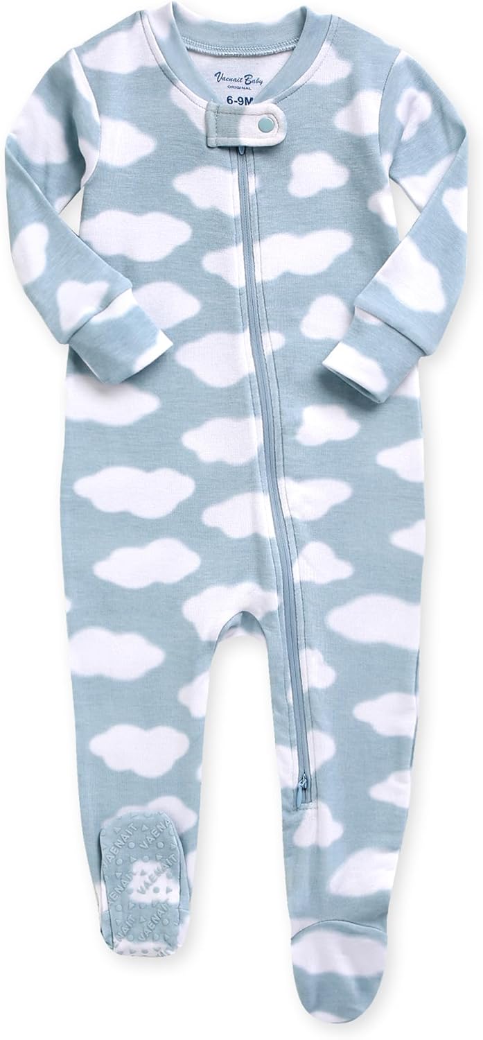 VAENAIT BABY Infant Toddler Boys Girls Footed Pajamas One-PIece Romper Sleep and Play 0M-2T